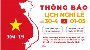 THÔNG BÁO NGHỈ LỄ GIỖ TỔ HÙNG VƯƠNG, NGÀY 30/4 VÀ 1/5 NĂM 2023