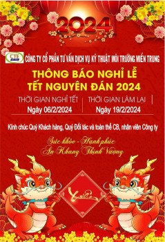 THÔNG BÁO LỊCH NGHỈ TẾT NGUYÊN ĐÁN GIÁP THÌN 2024