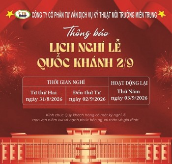 Thông báo lịch nghỉ Lễ Quốc khánh 02/9/2026